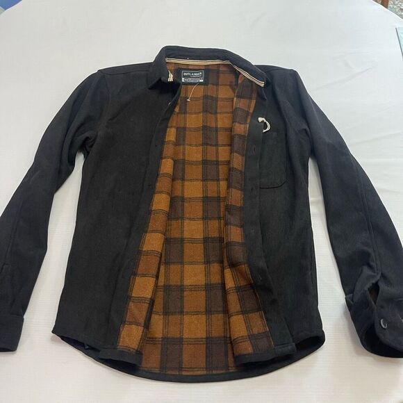 Outlander by Craft And Flow Brown Corduroy Plaid Lined Shirt Jacket Mens Medium - Picture 1 of 7